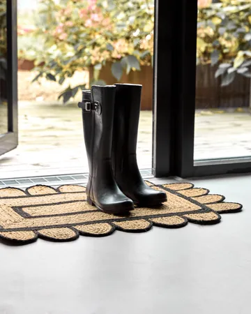 Denta dørmatte - Svart-natur, 60x90 cm - House Doctor