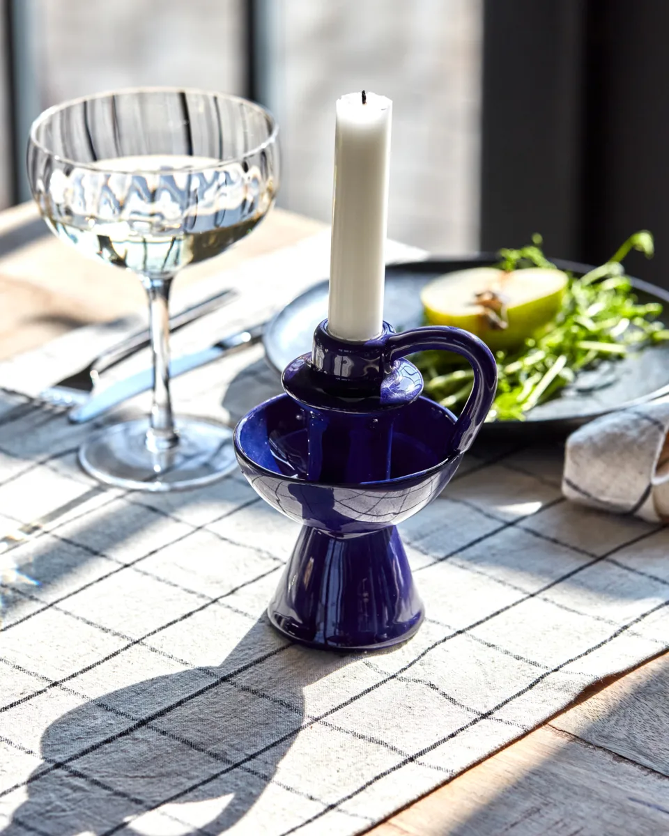 Diva lysestake 14 cm, Blå House Doctor