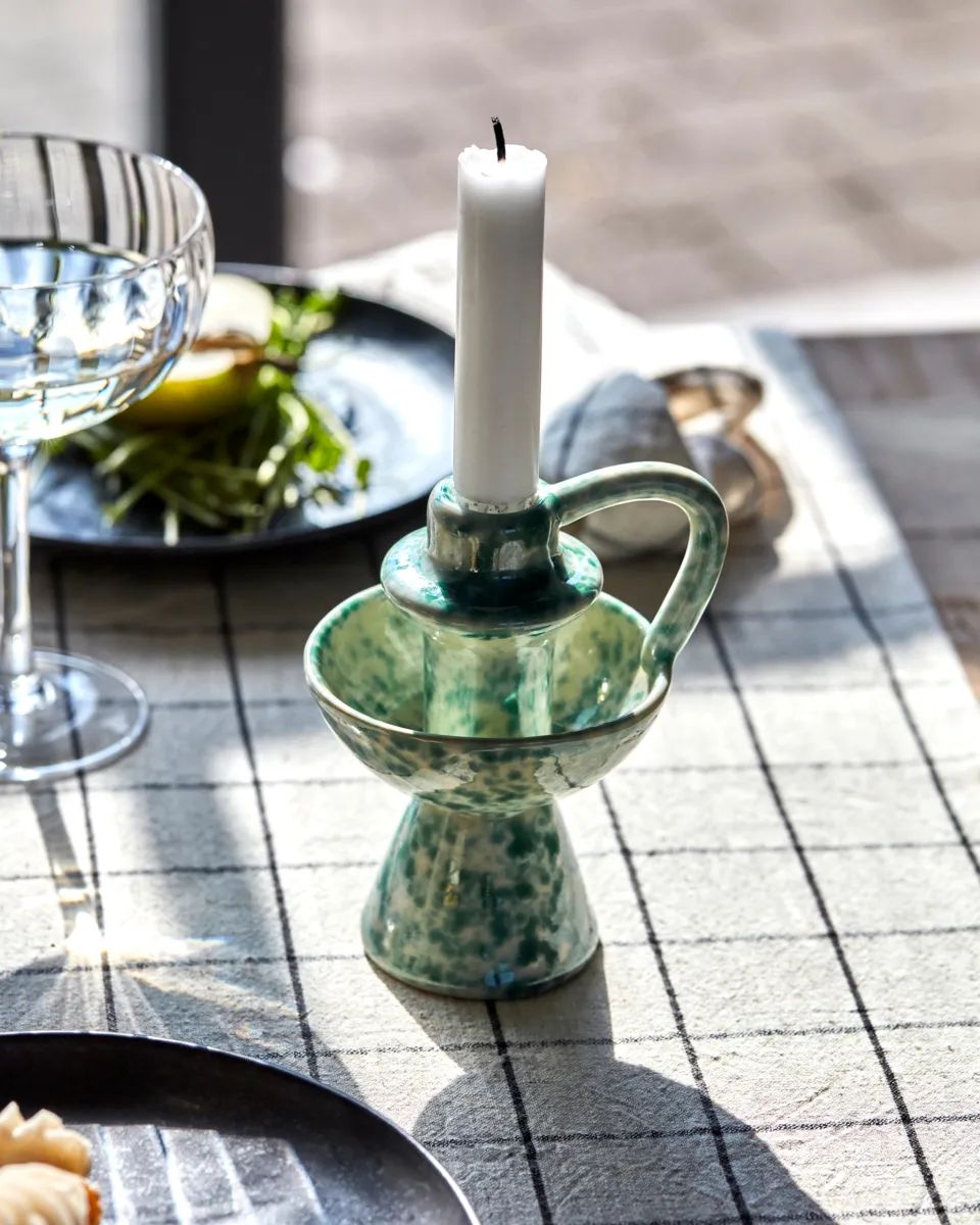 Diva lysestake 14 cm, Grønn House Doctor