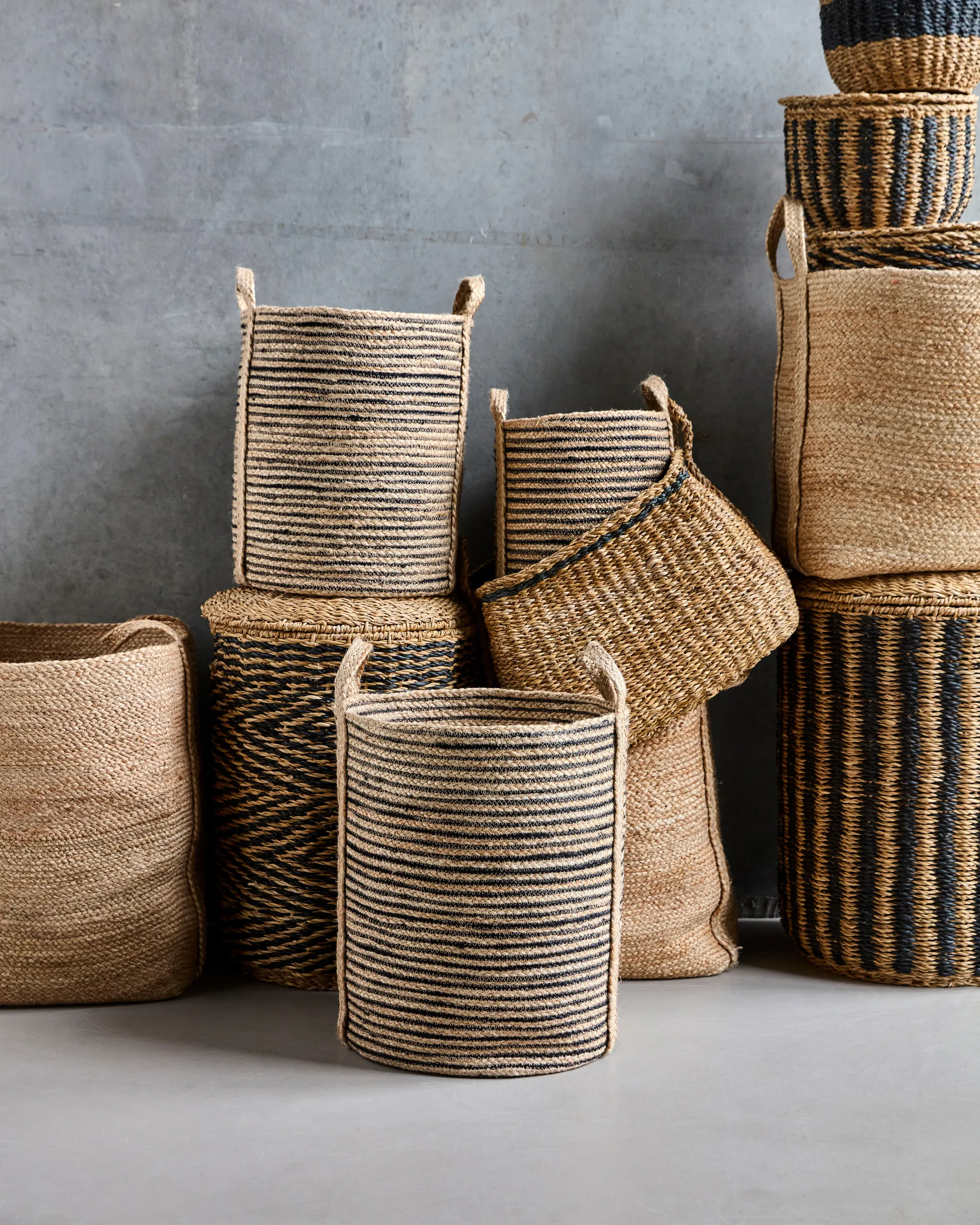 Dungi oppbevaringskurver 3-pakning, Svart-natur House Doctor