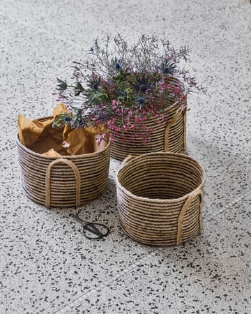 Dungi oppbevaringskurver lave 3-pakning - Svart-natur - House Doctor