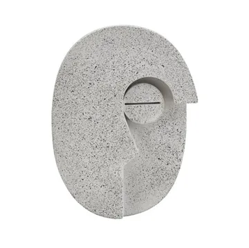 Face veggdekorasjon 14 cm - Grå - House Doctor