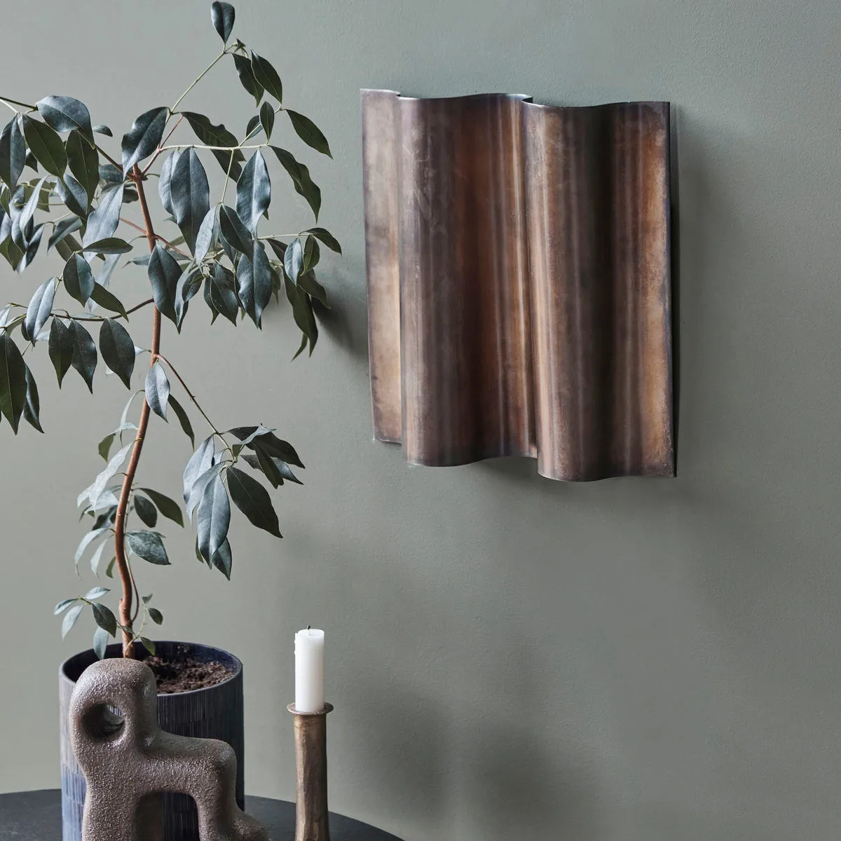 Faha wall art 30x30 cm, Antikk brun House Doctor