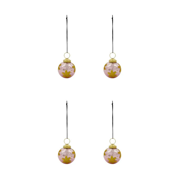 Fiore julekule 4-pk - Rosa - House Doctor