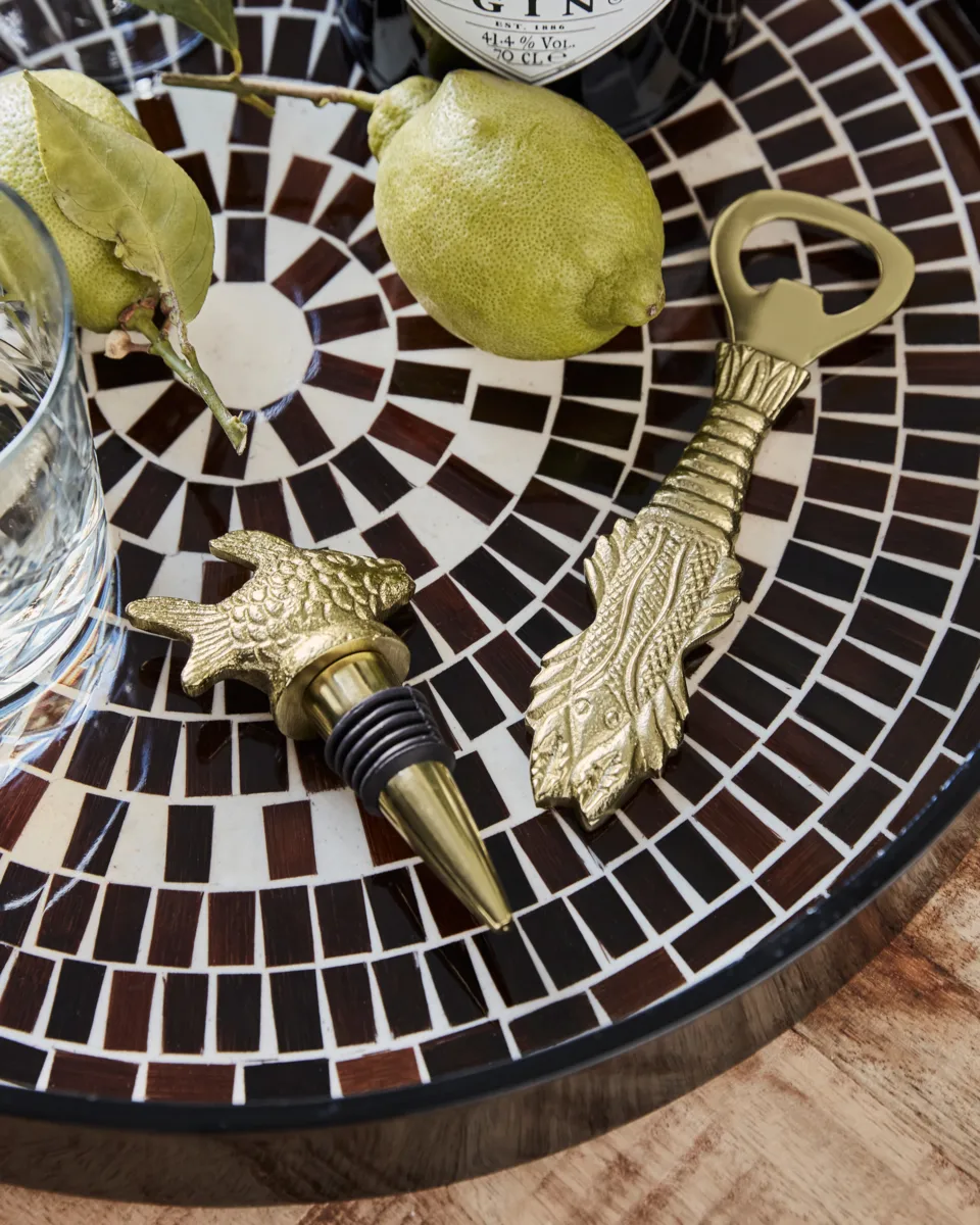 Fish barsett 2 deler, Antikk gull House Doctor