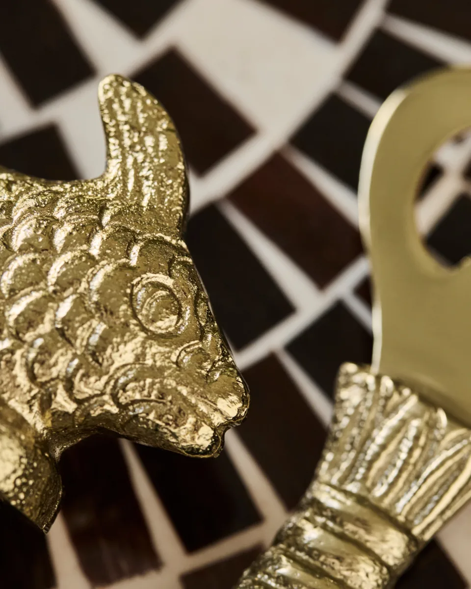 Fish barsett 2 deler, Antikk gull House Doctor