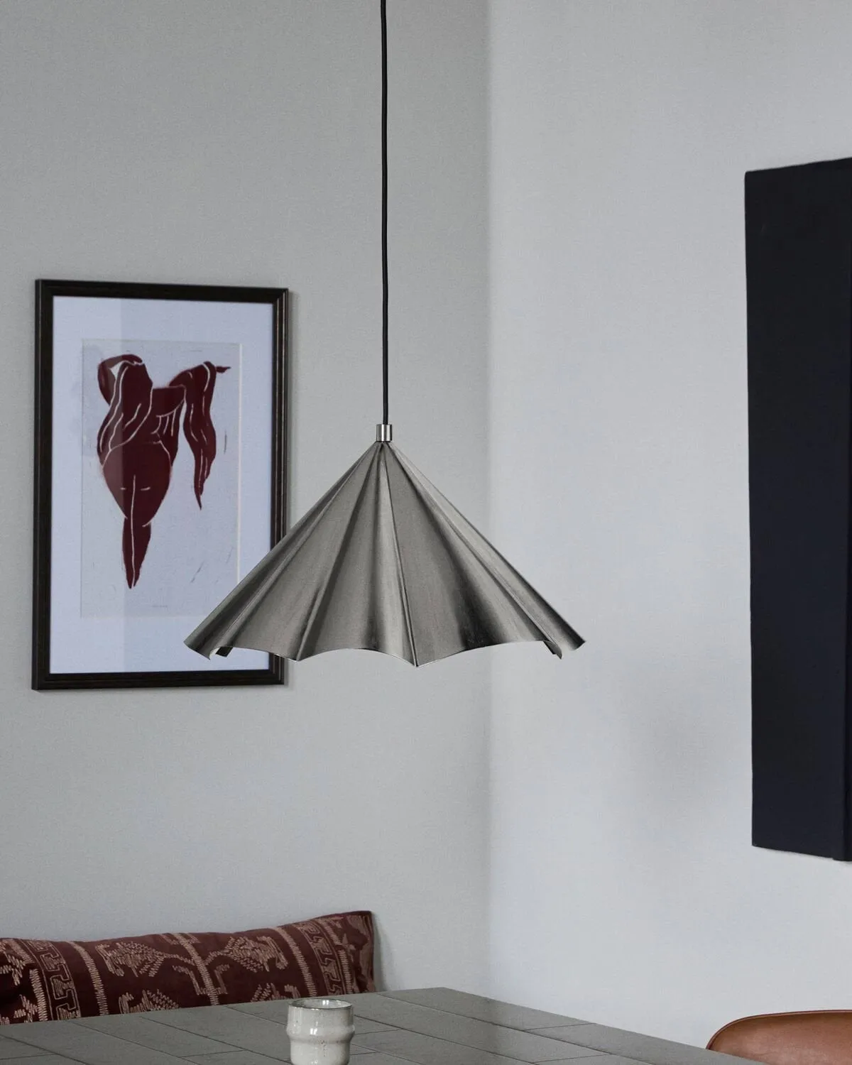 Flola pendel Ø50 cm, Børstet sølvfarge House Doctor