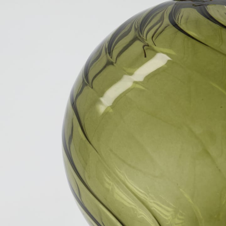 Fluted juletrekule Ø 10 cm, Grønn House Doctor