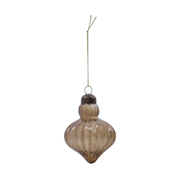 Fluted juletrekule Ø 6,5 cm 2 deler - Amber - House Doctor
