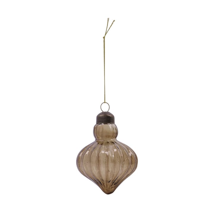 Fluted juletrekule Ø 6,5 cm 2 deler, Amber House Doctor