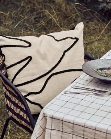 Fly putetrekk 50x50 cm - Svart-off white - House Doctor