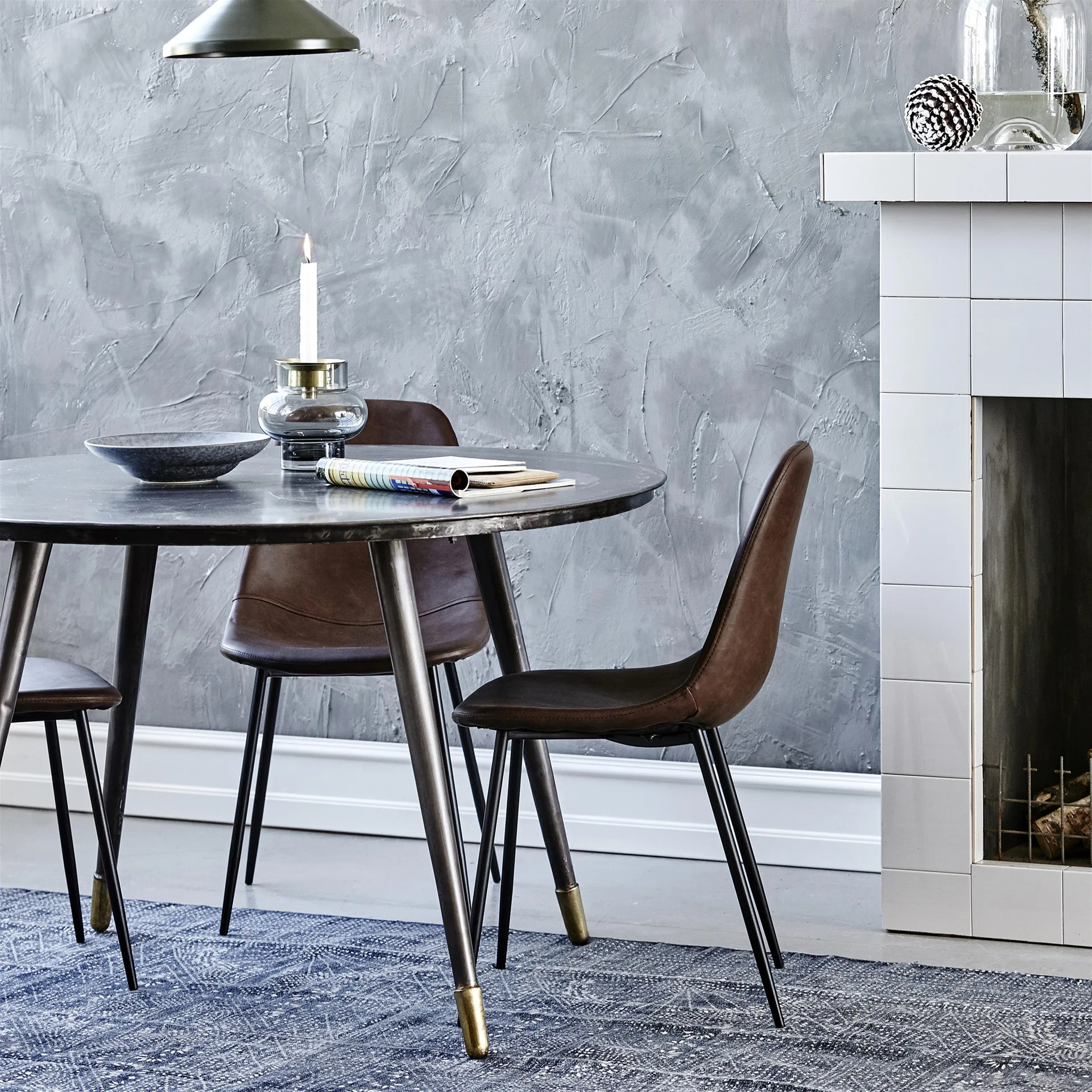 Found stol kunstskinn, Brun House Doctor