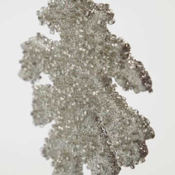 Gliz juletreanheng 10,5 cm 3-pakning - Sølvglitter - House Doctor
