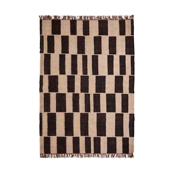Graph teppe - Svart-natur, 160x230 cm - House Doctor
