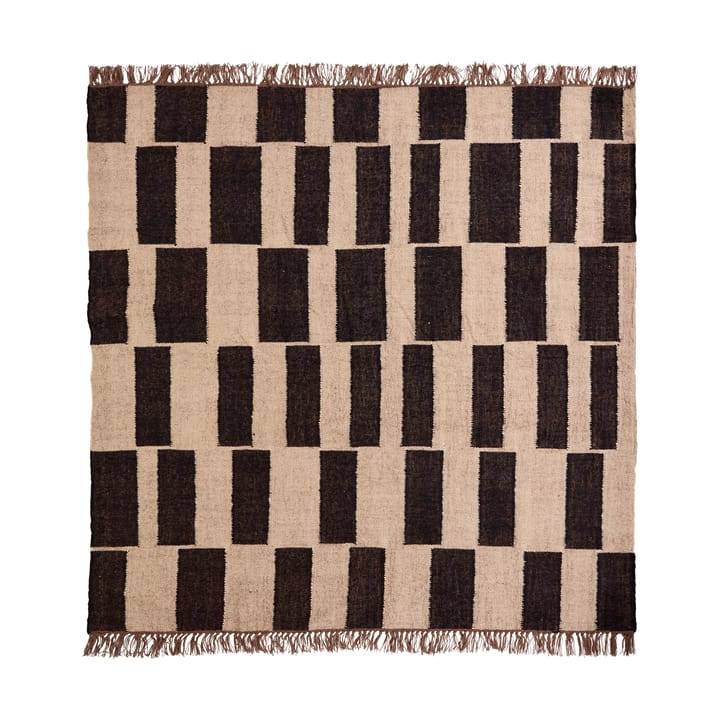 Graph teppe - Svart-natur, 180x180 cm - House Doctor