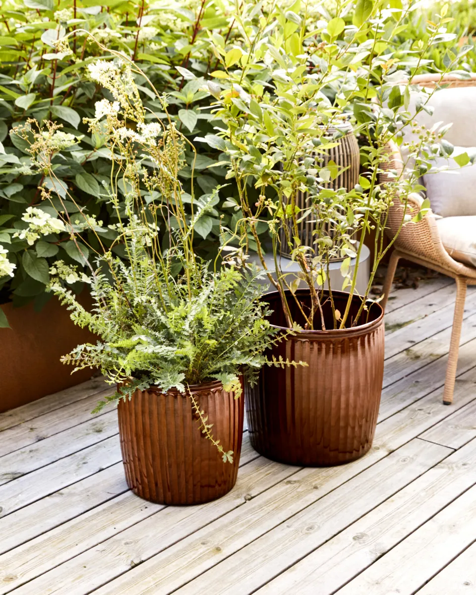 Groove krukke 2 deler small, Brun House Doctor