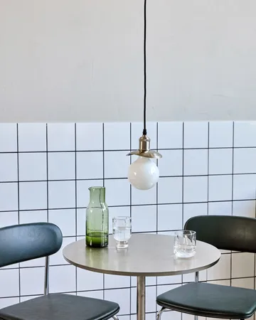 Hatt lampeskjerm 13x14 cm - Børstet sølv, 13x14x3 cm - House Doctor