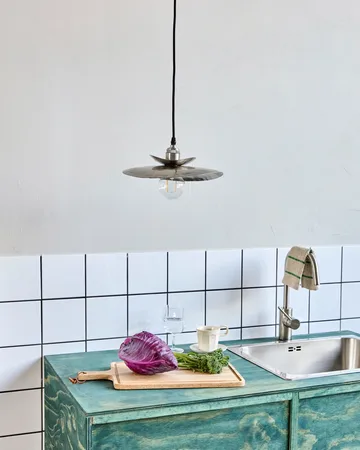 Hatt lampeskjerm 13x14 cm - Børstet sølv, 28x30x4,5 cm - House Doctor