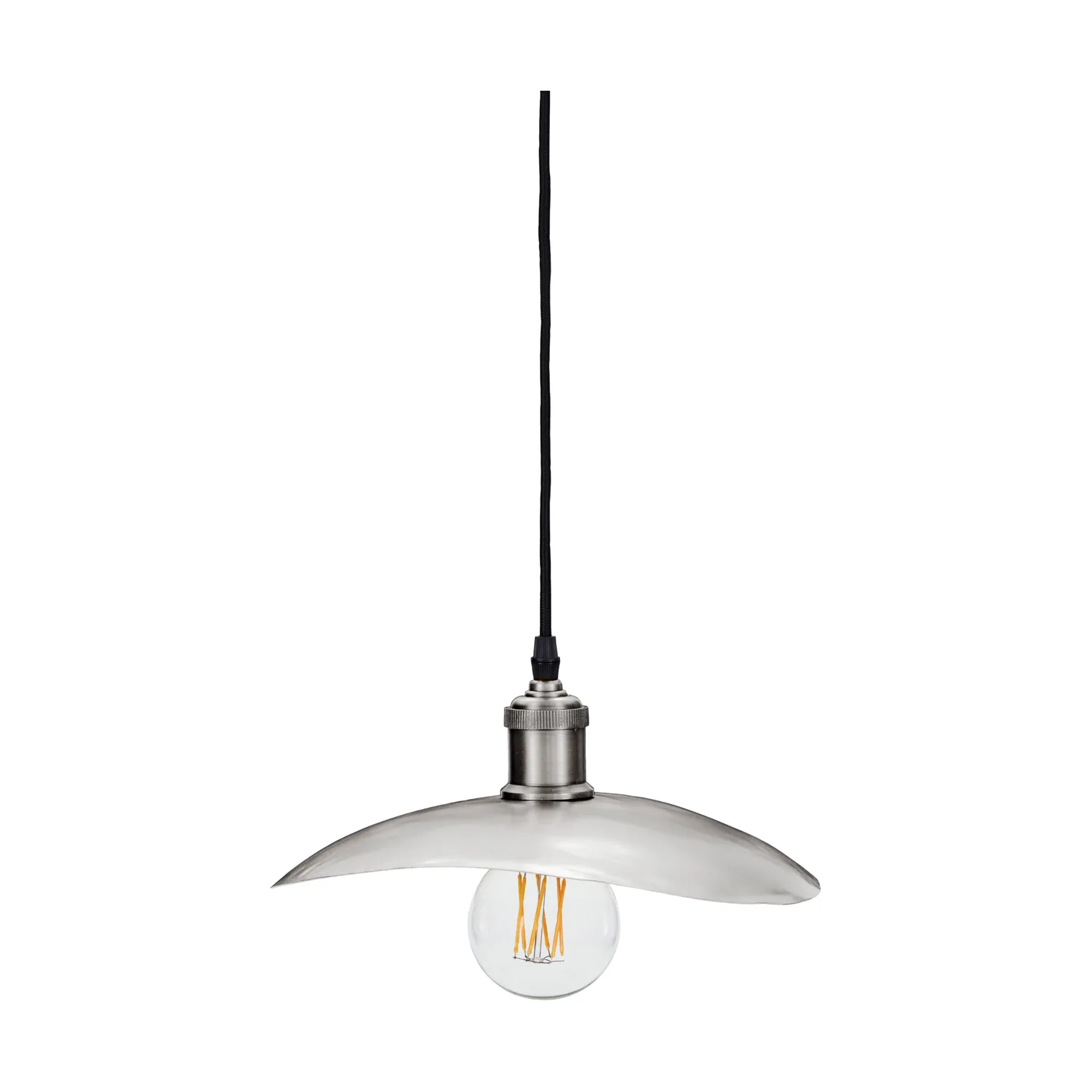 Hatt lampeskjerm 13x14 cm, Børstet sølv, 28x30x4,5 cm House Doctor