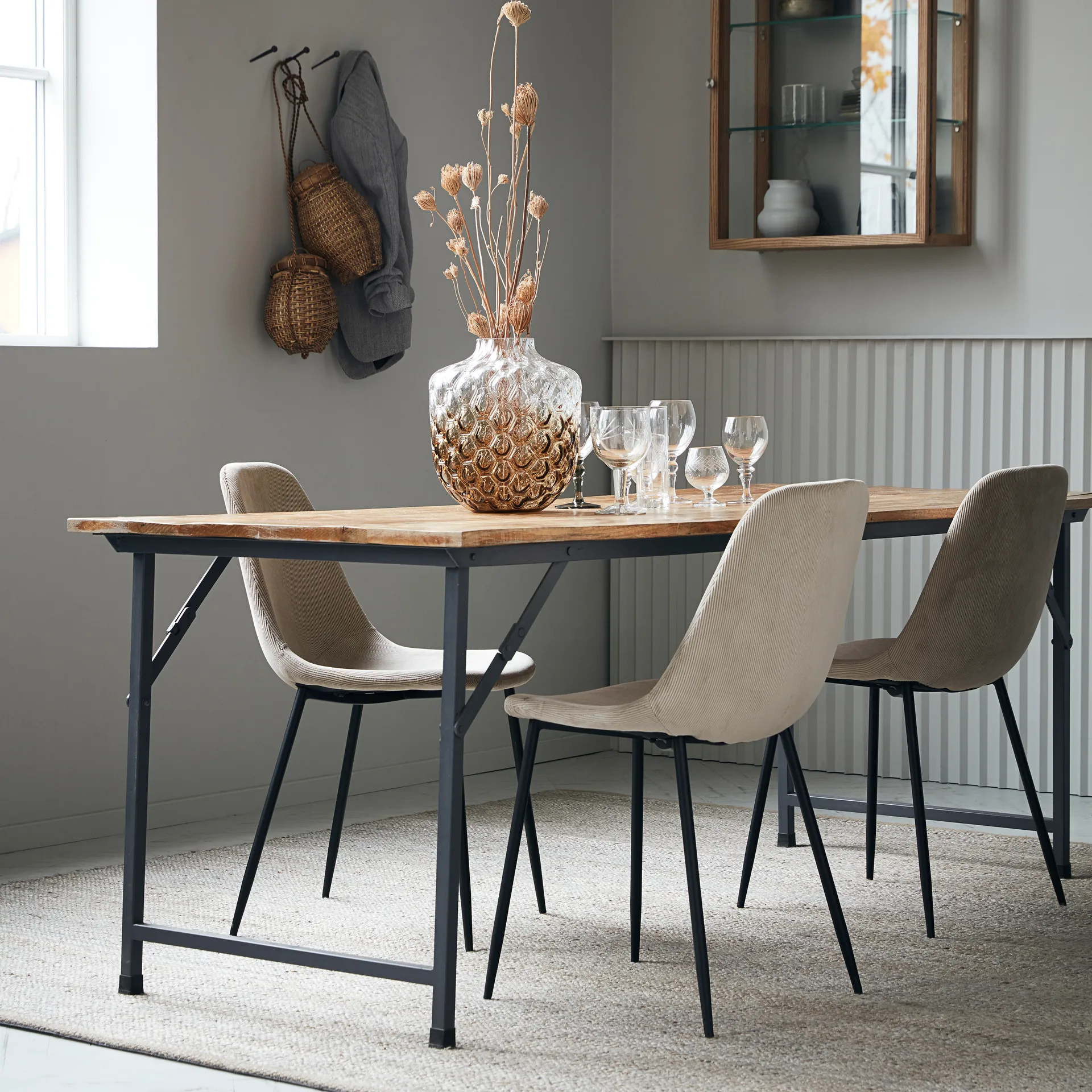 Hempi gulvteppe 250x250 cm, Lysegrå House Doctor