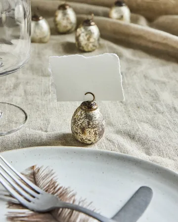 House Doctor holder for plasskort 6-pakning - Sølv finish - House Doctor