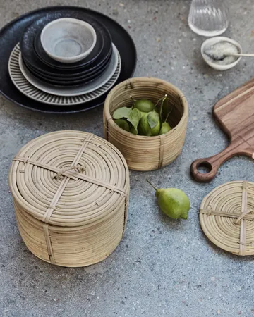 House doctor kurv med lokk 2 deler - Natur - House Doctor