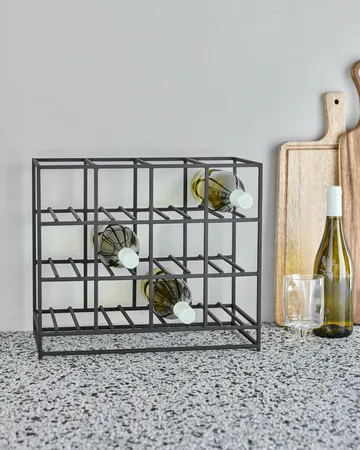 House Doctor vinstativ 12 flasker 41x35 cm - Svart - House Doctor