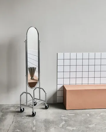 Image gulvspeil - Sølvfinish, 53,5x35,5x179,5 cm - House Doctor