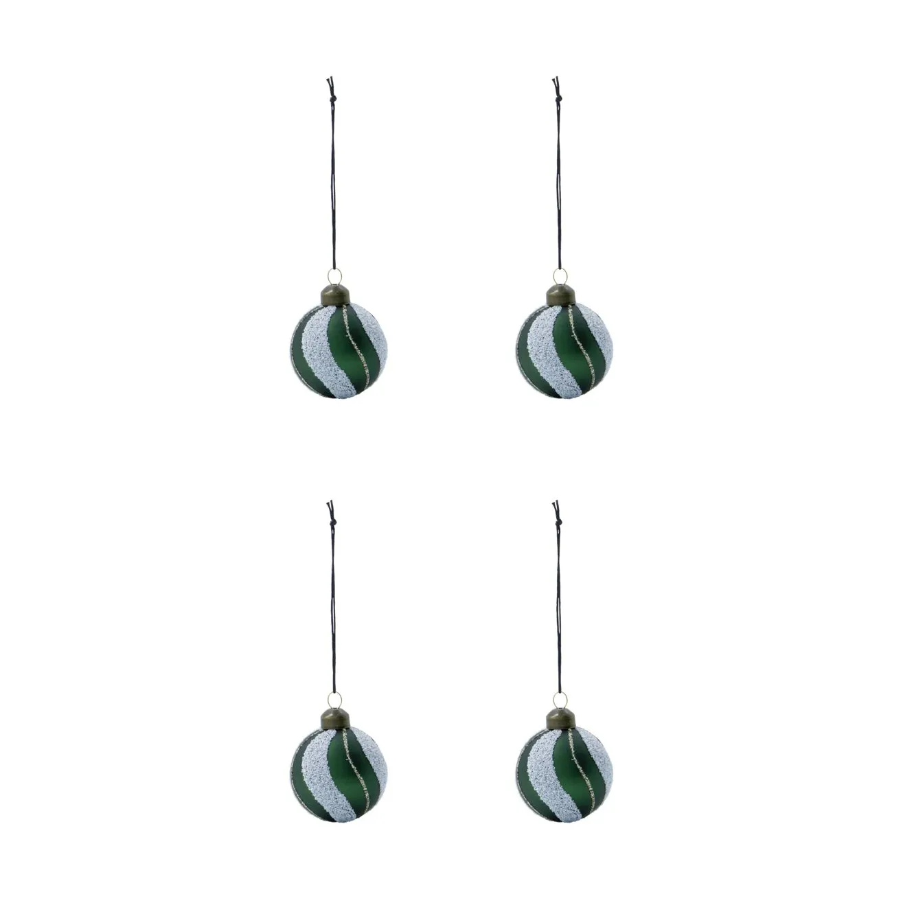 Into julekule Ø6 cm 4-pk, Grønn House Doctor