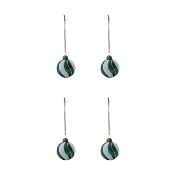 Into julekule Ø6 cm 4-pk - Grønn - House Doctor