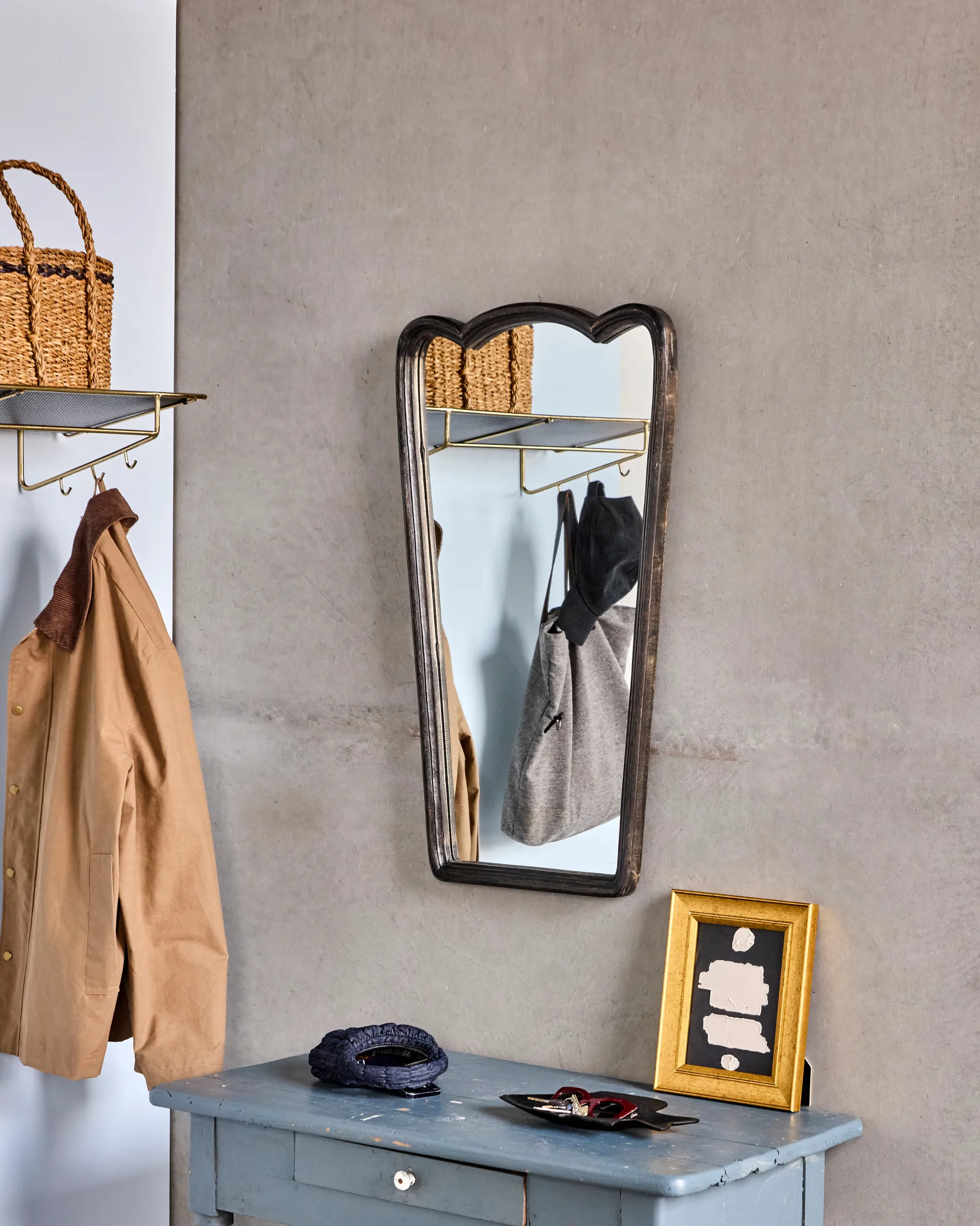 Jamp veggspeil med ramme 90 cm, Svart House Doctor