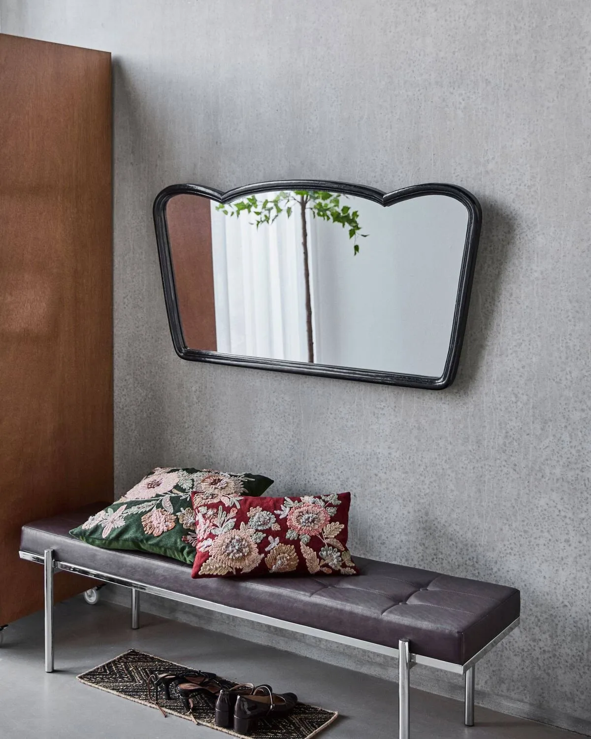 Jamp veggspeil, Svart, 127x65 cm House Doctor