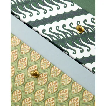 Keep oppbevaringsbokser khaki-grønn - 2 deler - House Doctor