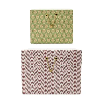 Keep oppbevaringsbokser rød-khaki - 2 deler - House Doctor