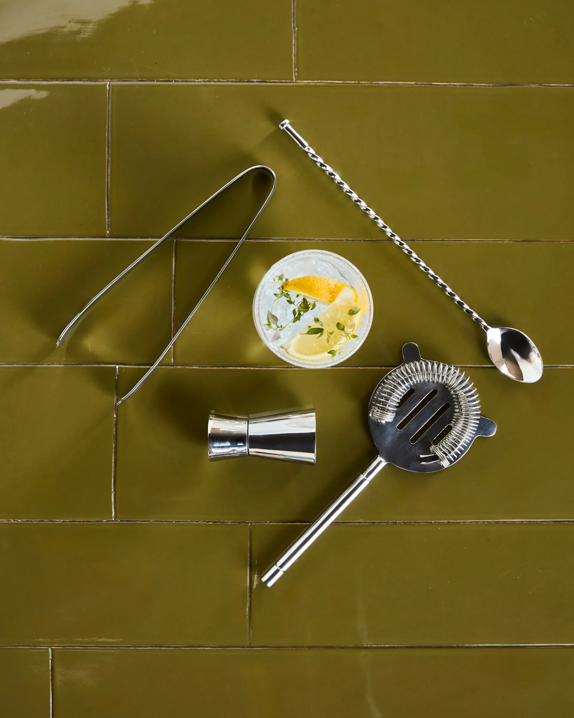 Kett barsett 4 deler, Sølvfinish House Doctor