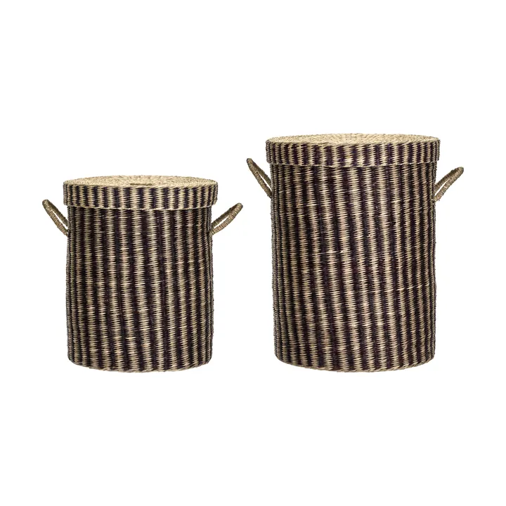 Laundry skittentøyskurv med lokk 2 deler - Natur-brun - House Doctor