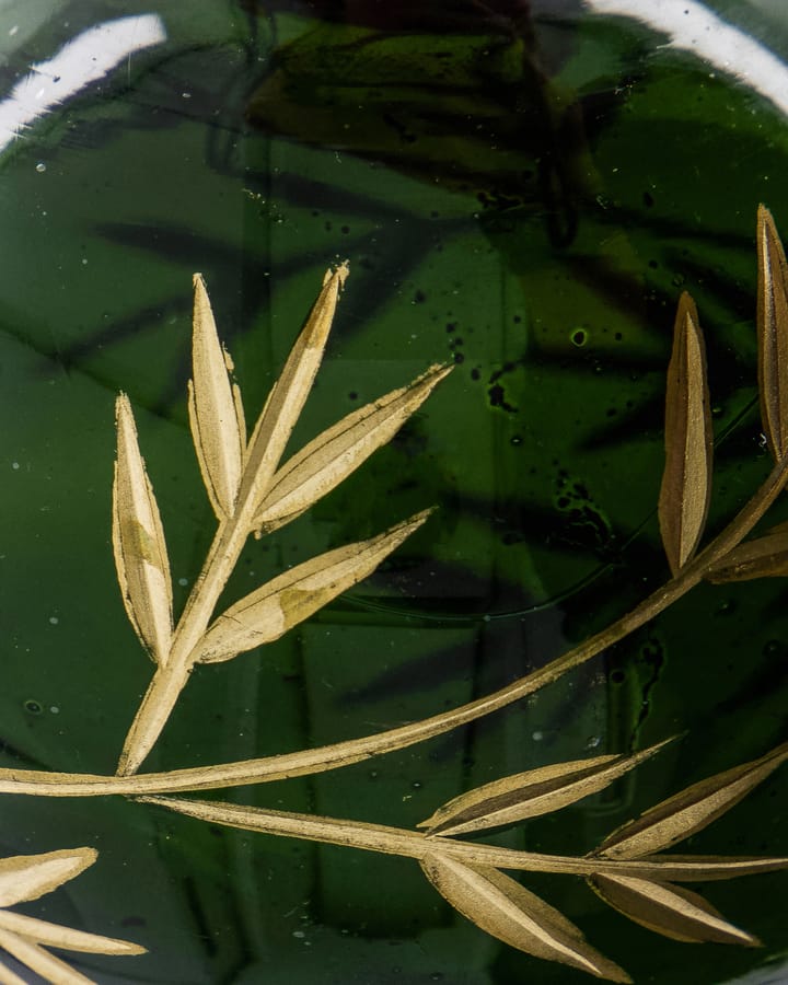 Leaf juletrekule Ø7,5 cm 2-pakn., Grønn-gull House Doctor