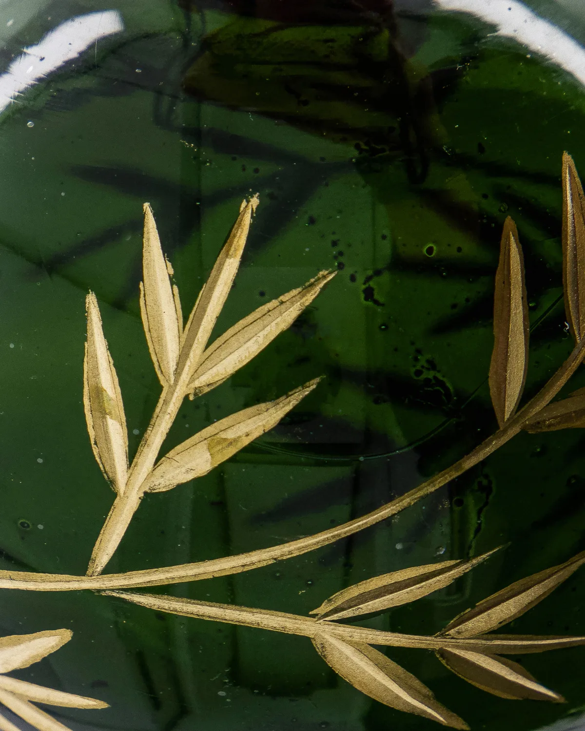 Leaf juletrekule Ø7,5 cm 4-pakn., Grønn-gull House Doctor