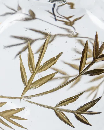 Leaf juletrekule Ø7,5 cm 4-pakn. - Klar-gull - House Doctor