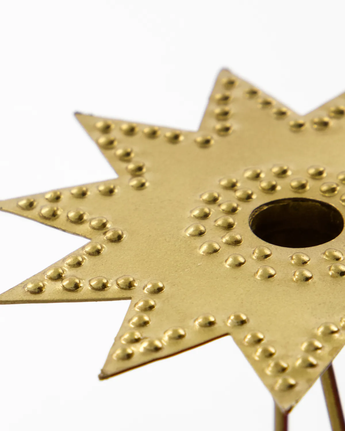 Leaves lysestake 4-pakning, Antikk messingfarge House Doctor