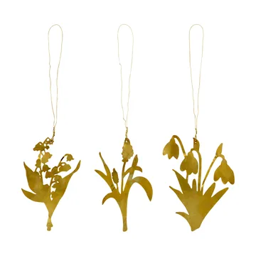 Lilly dekorasjonsanheng, 3 deler - Antikk messing - House Doctor