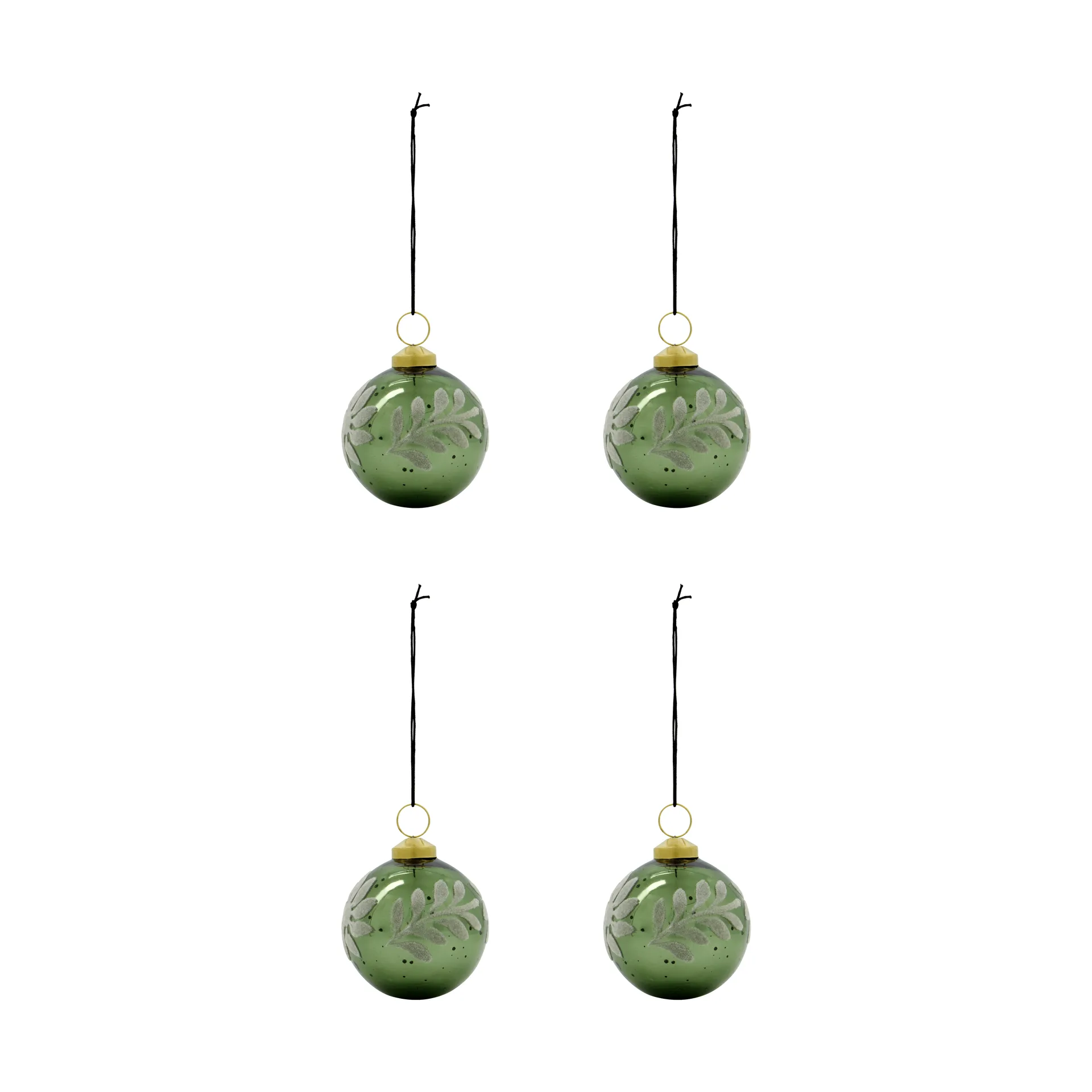 Luto julekule 4-pk, Grønn House Doctor