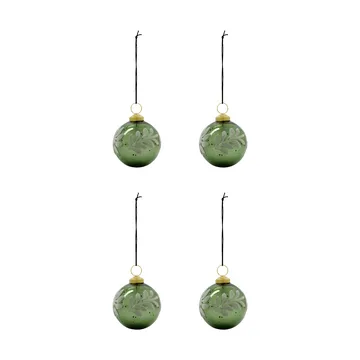 Luto julekule 4-pk - Grønn - House Doctor