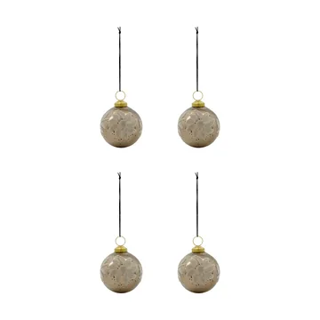 Luto julekule 4-pk - Sand - House Doctor