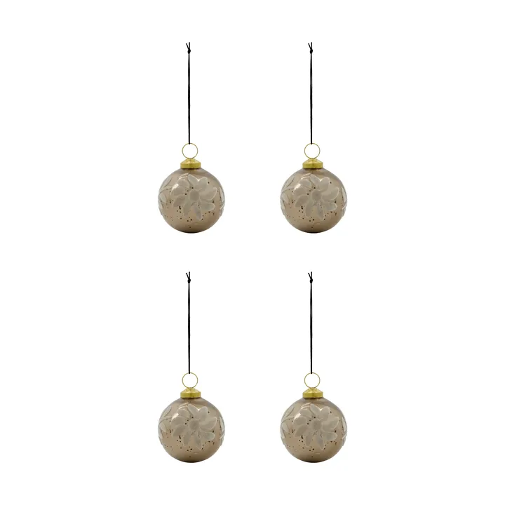 Luto julekule 4-pk - Sand - House Doctor