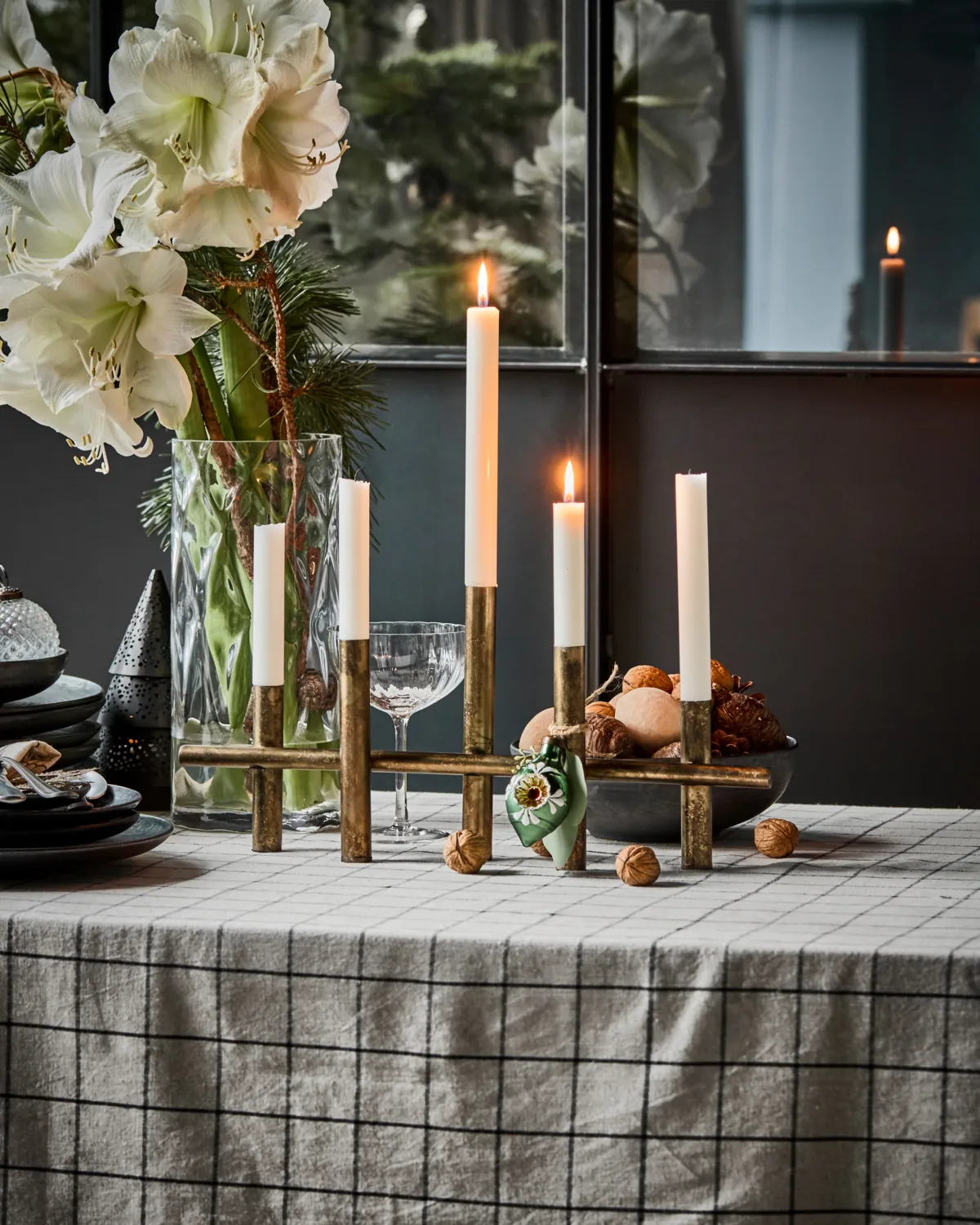 Maxi lysestake 45 cm, Antikk messingfarge House Doctor