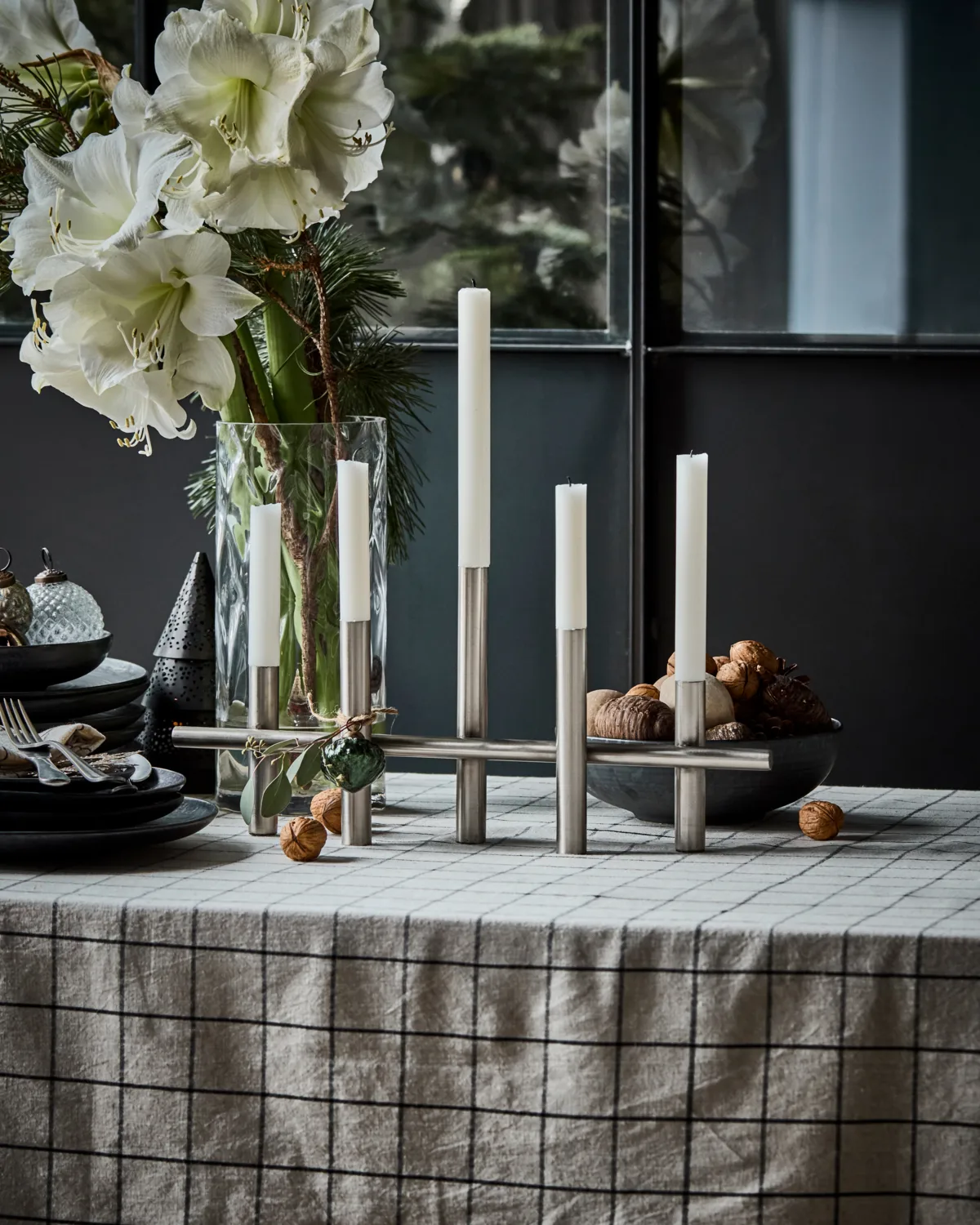 Maxi lysestake 45 cm, Antikk sølv House Doctor