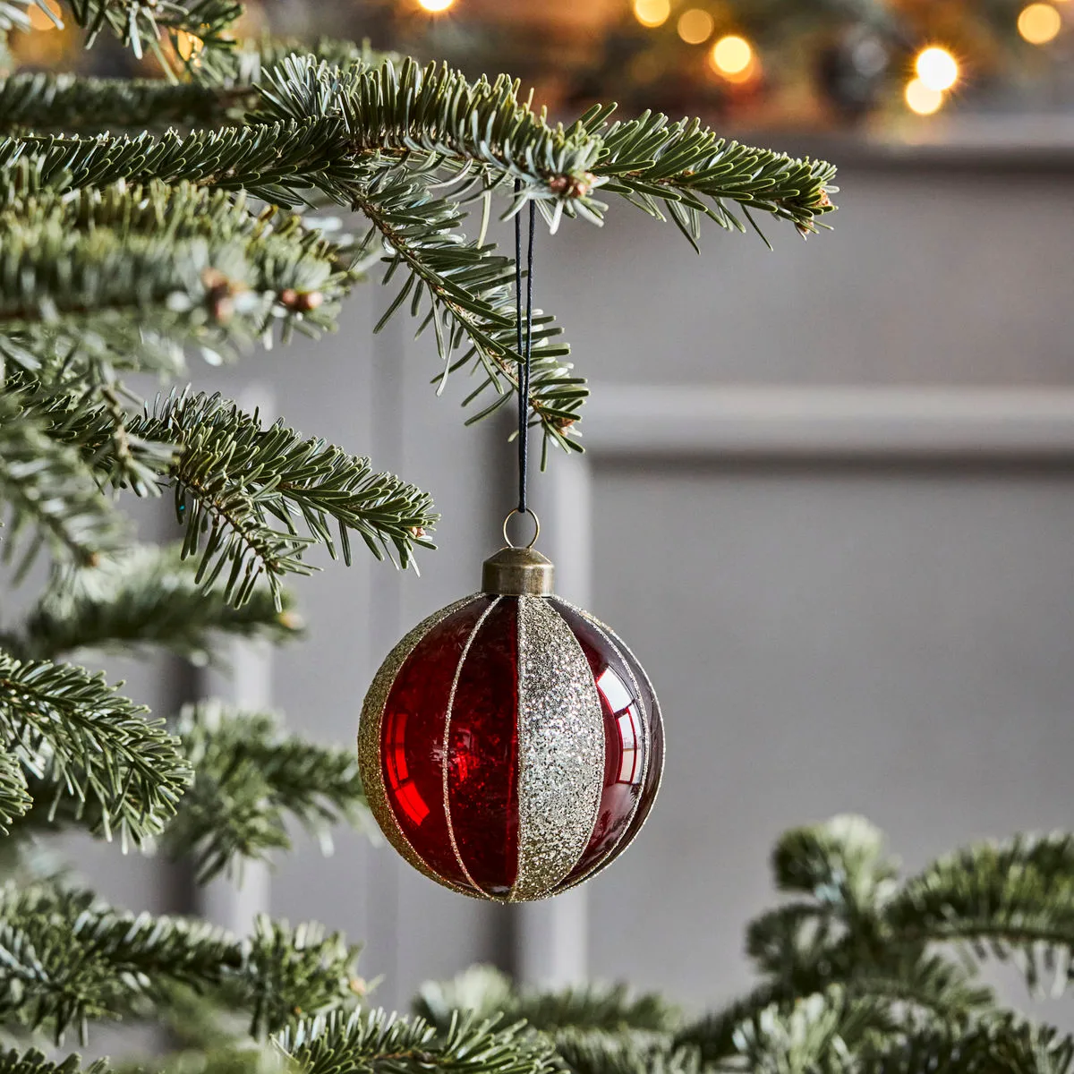 Mult julekule Ø8 cm 4-pk, Vinrød House Doctor