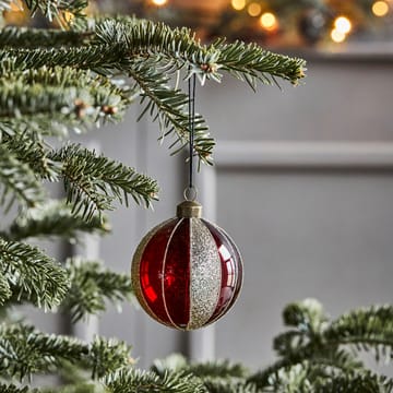 Mult julekule Ø8 cm 4-pk - Vinrød - House Doctor