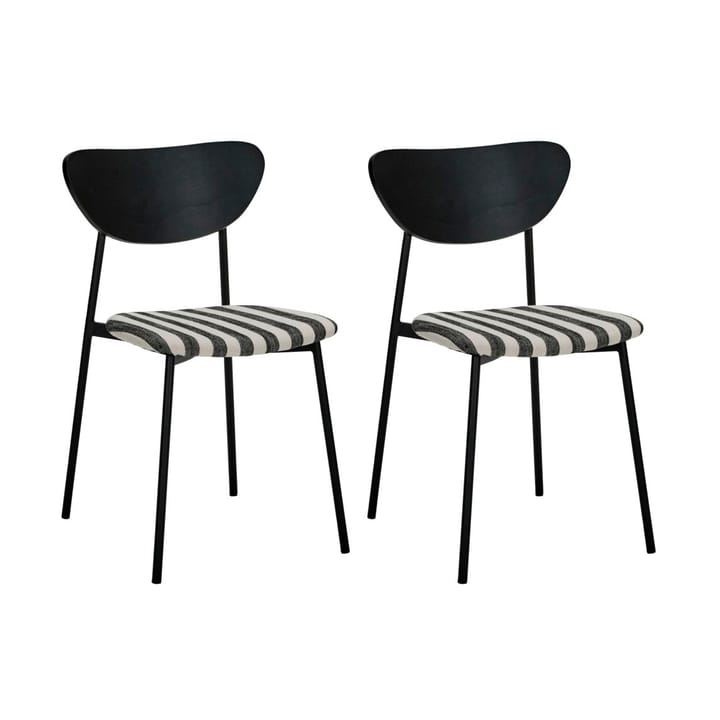 Must stol med setetrekk 2-pk - Svart-hvitt - House Doctor